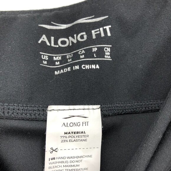 Along Fit black leggings side pocket reflective stripe size Medium - Picture 5 of 15